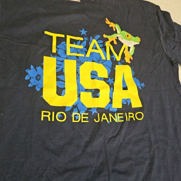 Team Apparel Team USA T-Shirts Rio de Janeiro Olympics Adult Men Sz XL‎ Blue - Picture 5 of 6